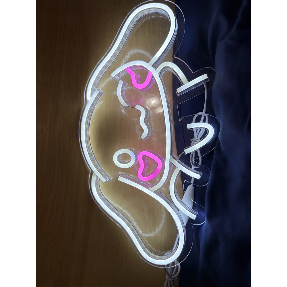 Anime Neon Sign LED Signs Wall Decor Dimmable Cinnamon Roll 17.5" x 9.5" Works